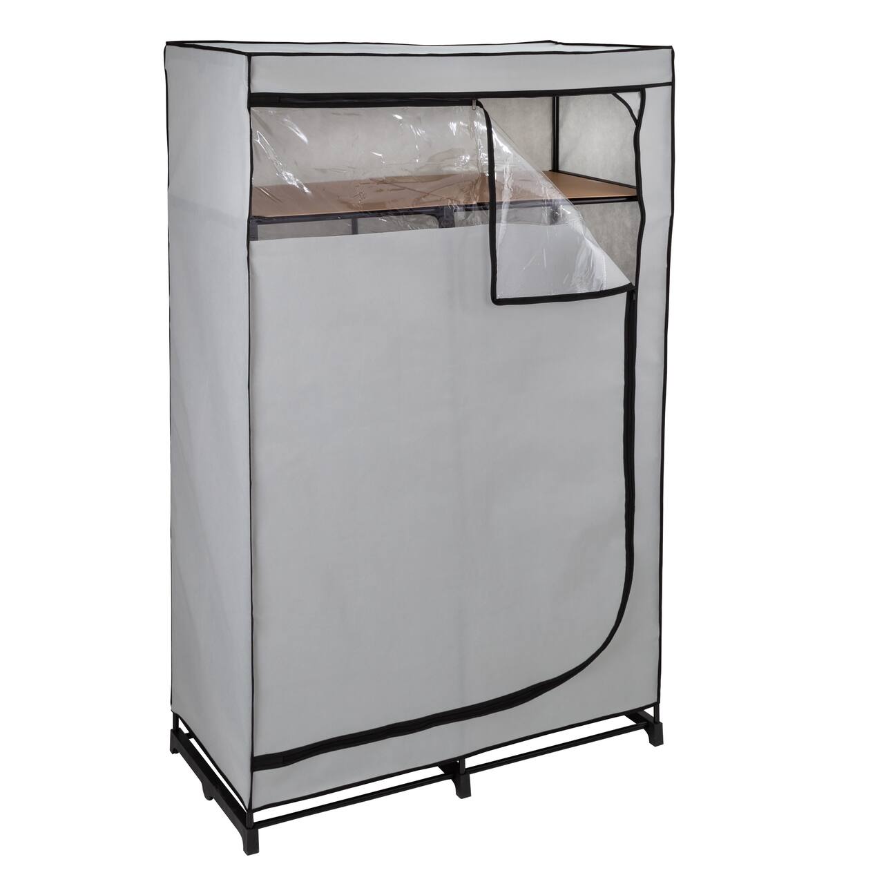 Honey Can Do 46'' Gray Portable Wardrobe Closet